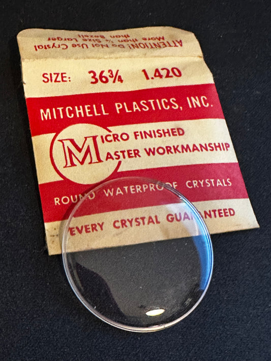Mitchell Plastics Round Watch Crystal 36¾, 36.06mm - New