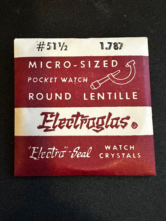 Electro-Seal ES-51½ Pocket Watch Crystal 45.4mm (1.787“) - New