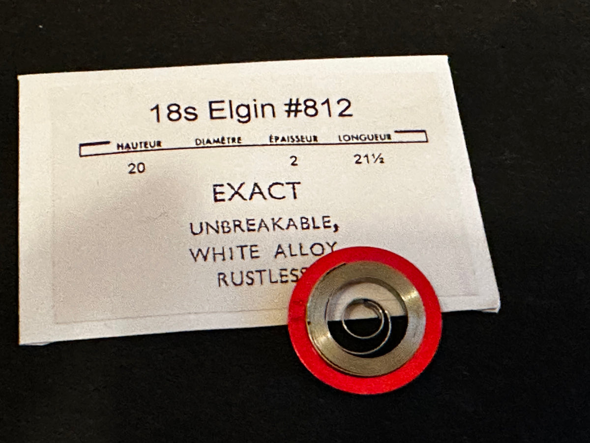 Elgin 18s Mainspring No. 812 (EXACT) - Alloy
