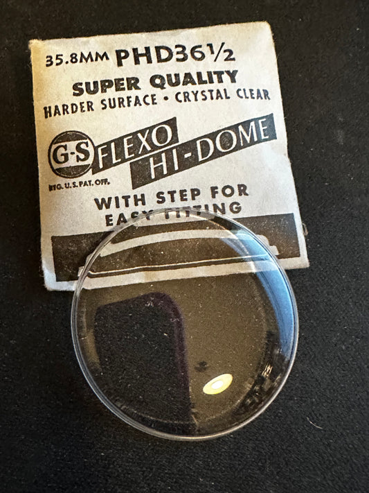 GS Flexo Round HI-DOME Crystal PHD 36½ - 35.8 mm - New