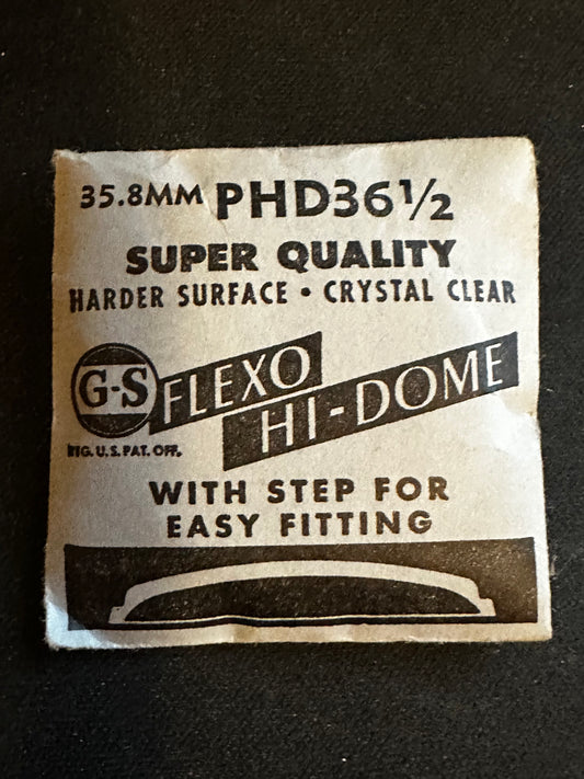 GS Flexo Round HI-DOME Crystal PHD 36½ - 35.8 mm - New