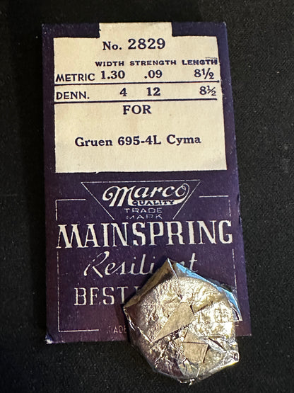 Marco Mainspring #2829 for Peseux 10, 120, 130, 210, Aurore 17T, Gruen 675, Mido 812 - Steel