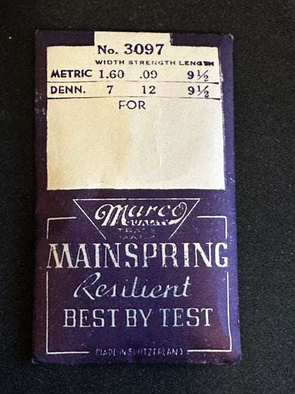 Marco Mainspring No. 3097 for ETA 2325, 2330, 2334 - Steel