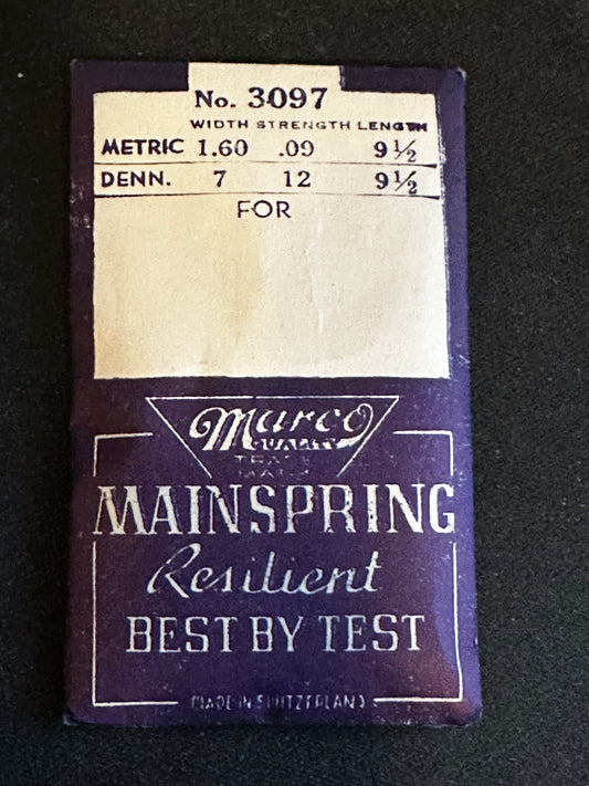 Marco Mainspring No. 3097 for ETA 2325, 2330, 2334 - Steel