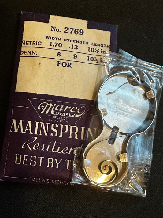 Marco Mainspring #2769 for HENZI & PFAFF 103, 104, 126, 127 - Steel