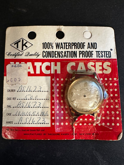 TK 11½ ligne Replacement Stainless Steel Case for AS caliber 1673 - NOS