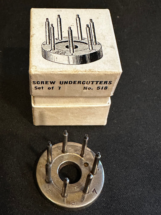 7-prong Balance Screw Undercutters No. 518 - Watchmakers Tool in box