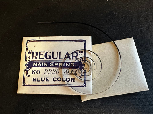 Waltham Factory "Regular" Mainspring for Waltham 6/0s Jewel Series No. 2226 - Steel