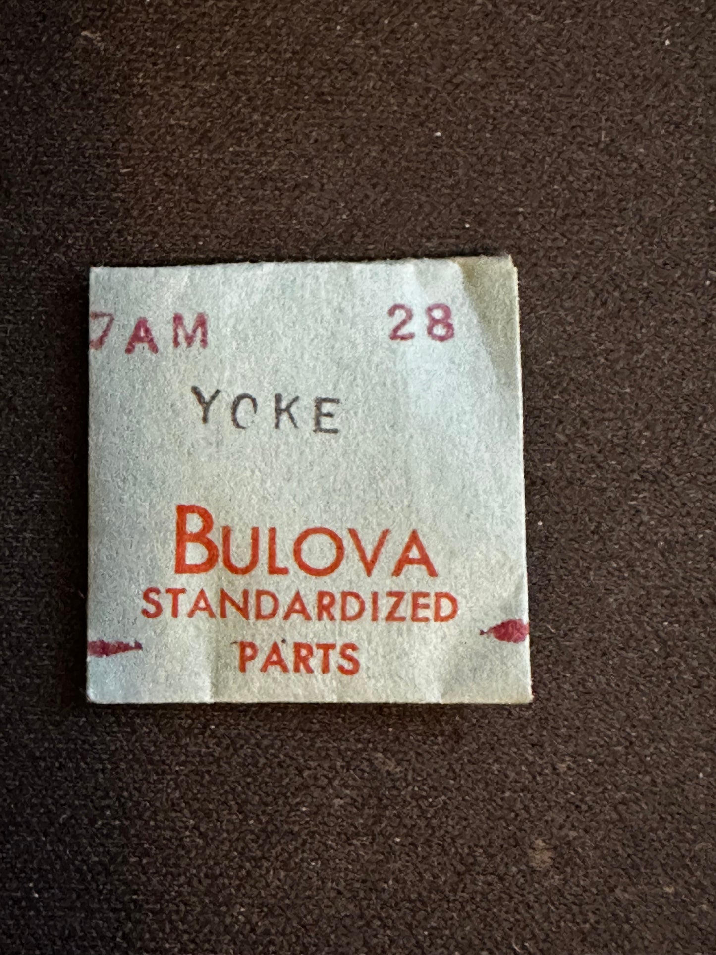 Bulova Factory set bridge / yoke for caliber 7AM movements - new in envelope