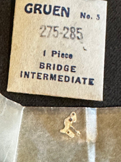 Gruen Factory Set Bridge / Intermediate Bridge for caliber 275, 285 movements - new