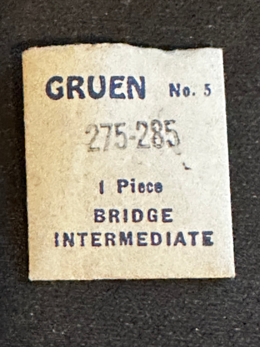Gruen Factory Set Bridge / Intermediate Bridge for caliber 275, 285 movements - new