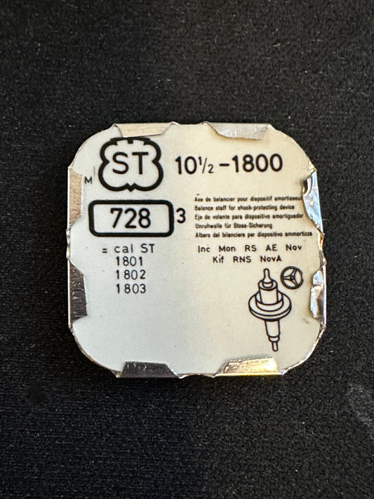 Ebauches SA Balance Staffs (3) for ST 10½ ligne caliber 1800 & variants - new