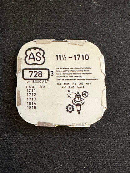 Ebauches SA Balance Staffs (3) for AS 11½ ligne caliber 1710 & variants - new