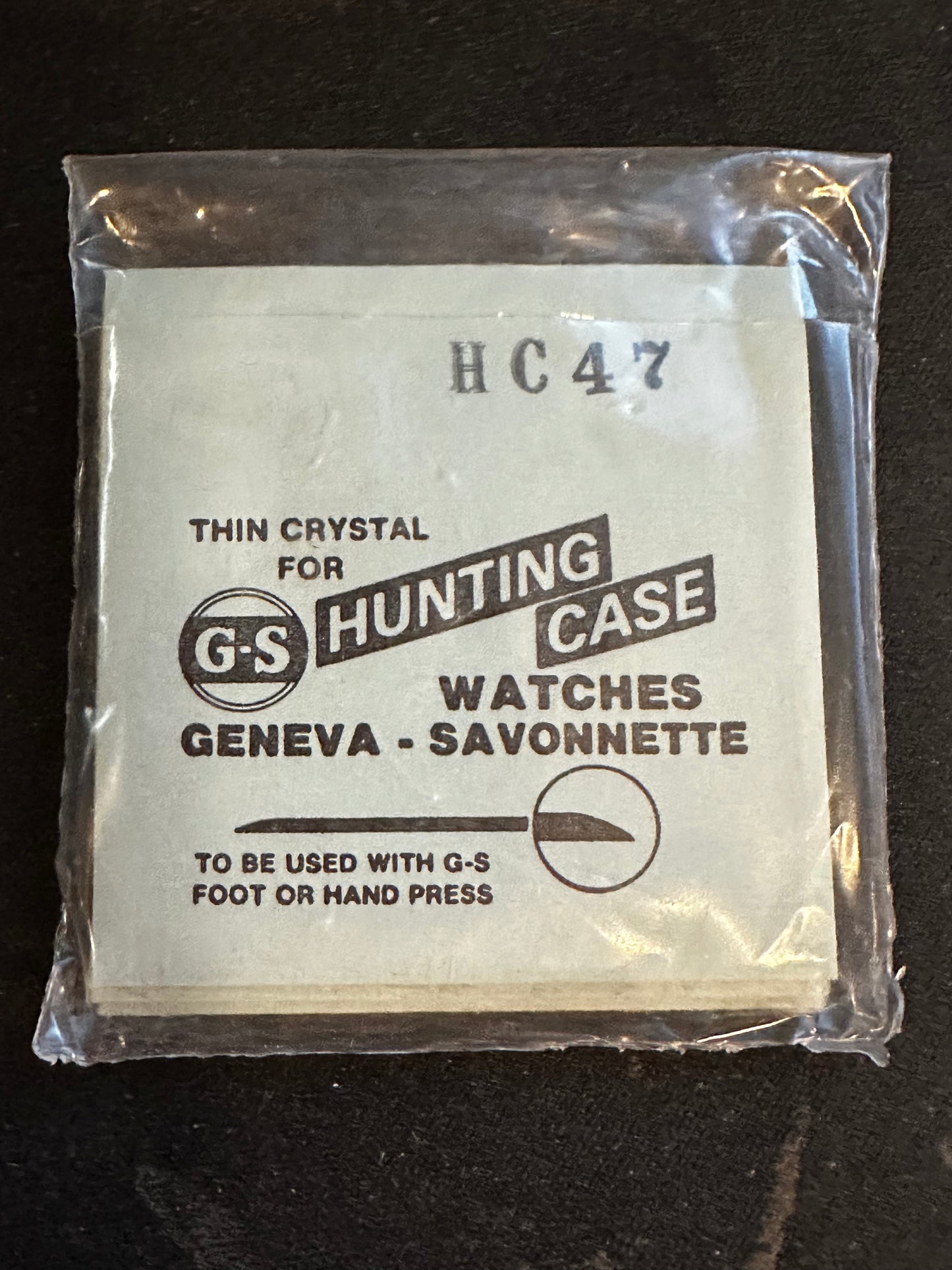 GS HC 47 Hunting Case Pocket Watch Crystal 42.5mm - New