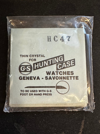 GS HC 47 Hunting Case Pocket Watch Crystal 42.5mm - New