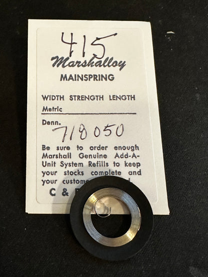 Marco Marshalloy Mainspring #415 for Hamilton 16s No. 718050 - Alloy