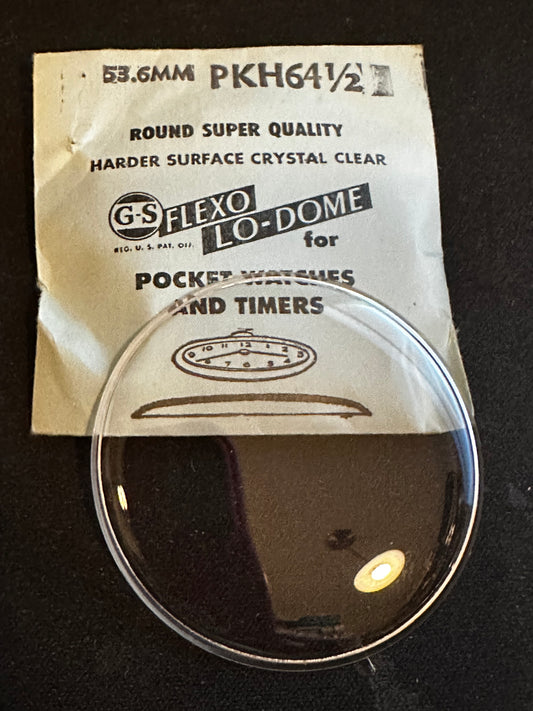 GS PKH64½ Pocket Watch Crystal 53.6mm - New