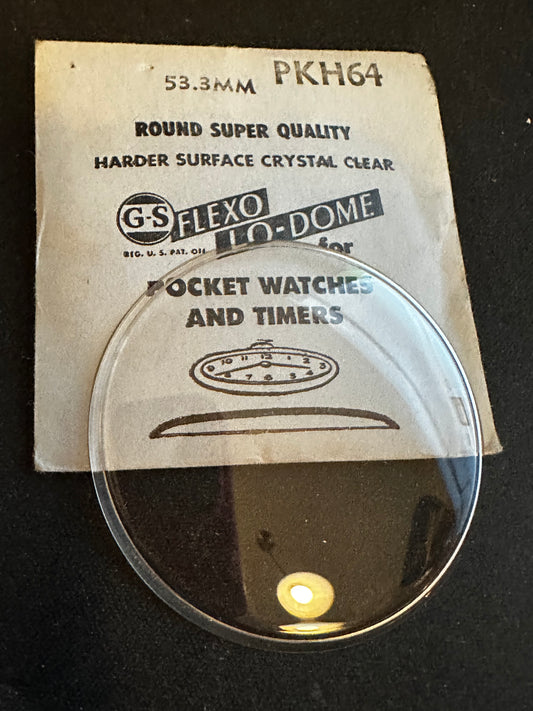 GS PKH64 Pocket Watch Crystal 53.3mm - New