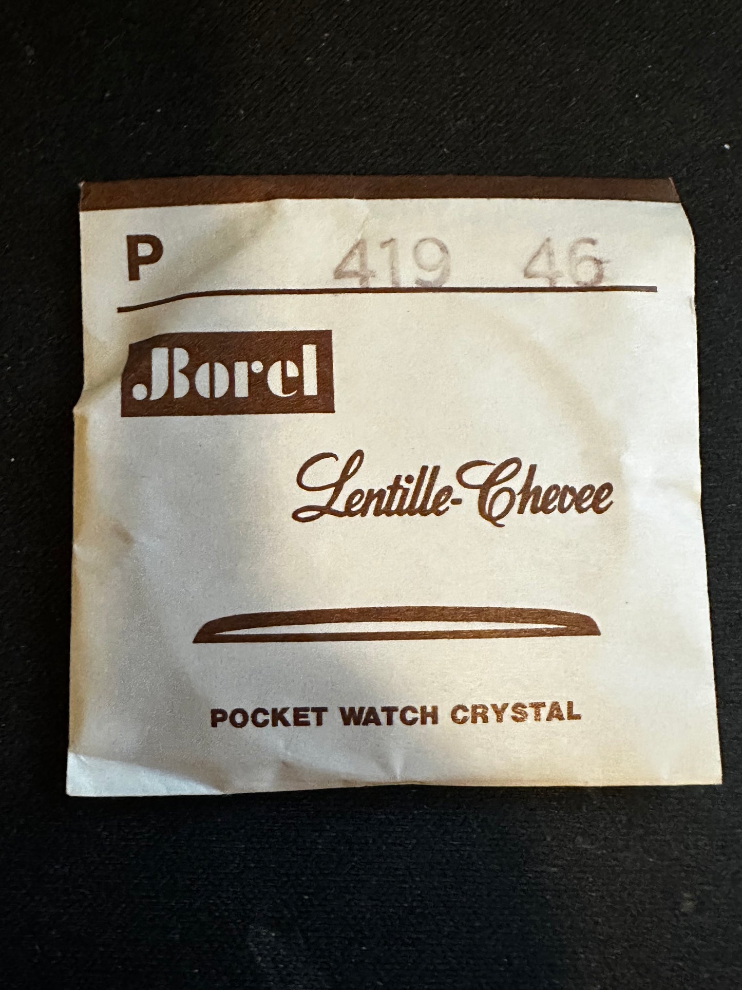 Borel P 419 - 46 Lentille - Chevee 41.9mm Acrylic Pocket Watch Crystal - New