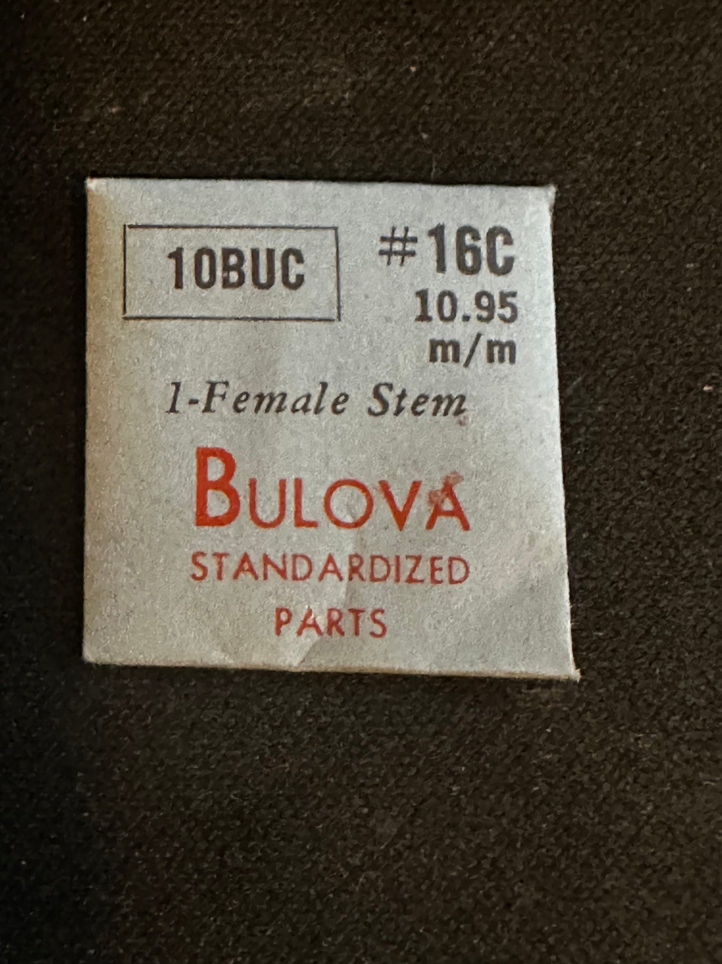 Bulova Factory female stem for caliber 10BUC - new in envelope