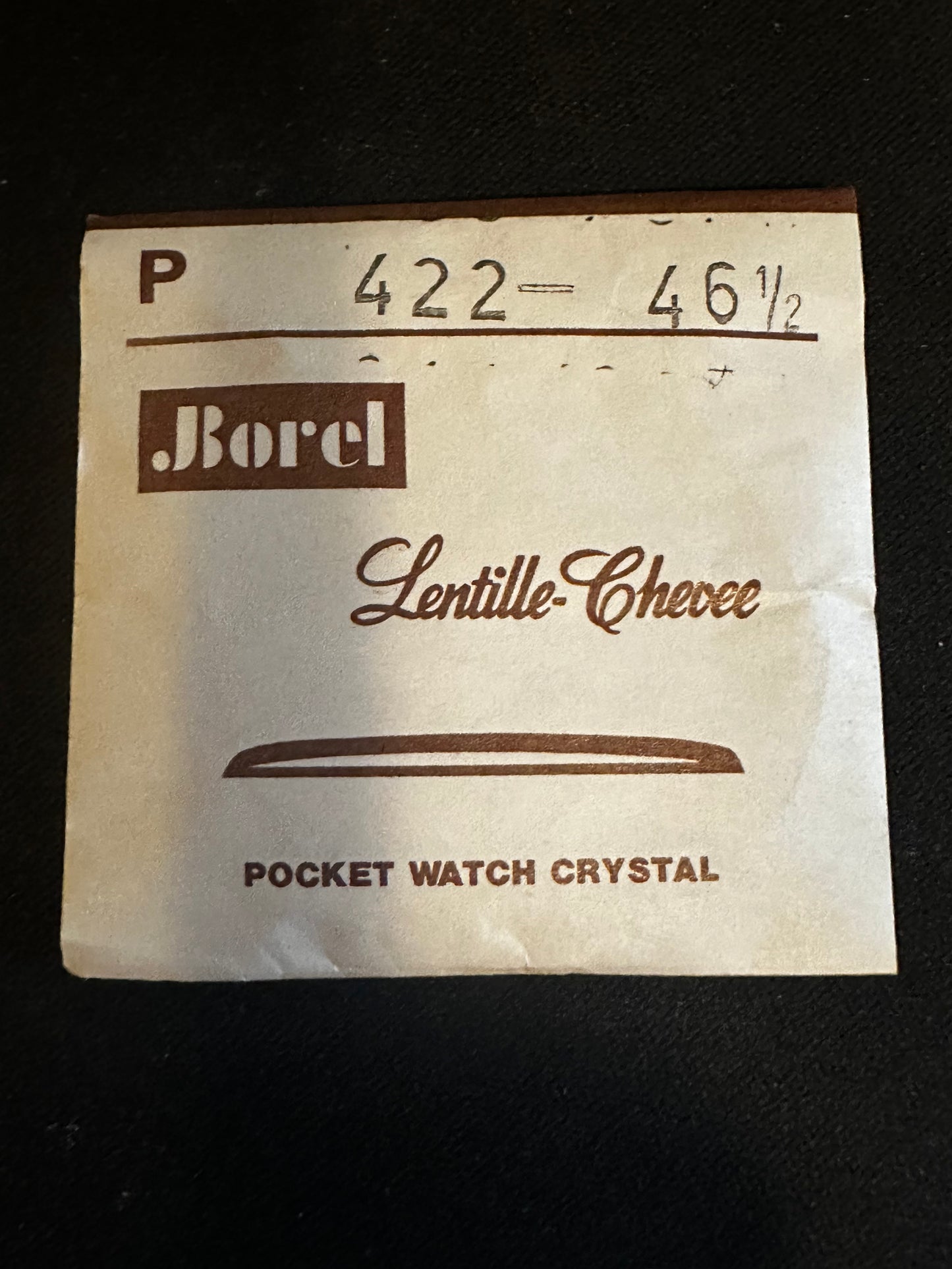 Borel P 422 - 46½ Lentille - Chevee 42.2mm Acrylic Pocket Watch Crystal - New