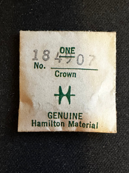 Factory Hamilton Mens Stem Guard Gold Fill Wrist Watch Crown 5.8mm No. 184907 - New