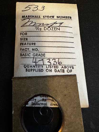 Marco Mainspring #533 for 12s - 13s Illinois Factory No. 47336 - Steel