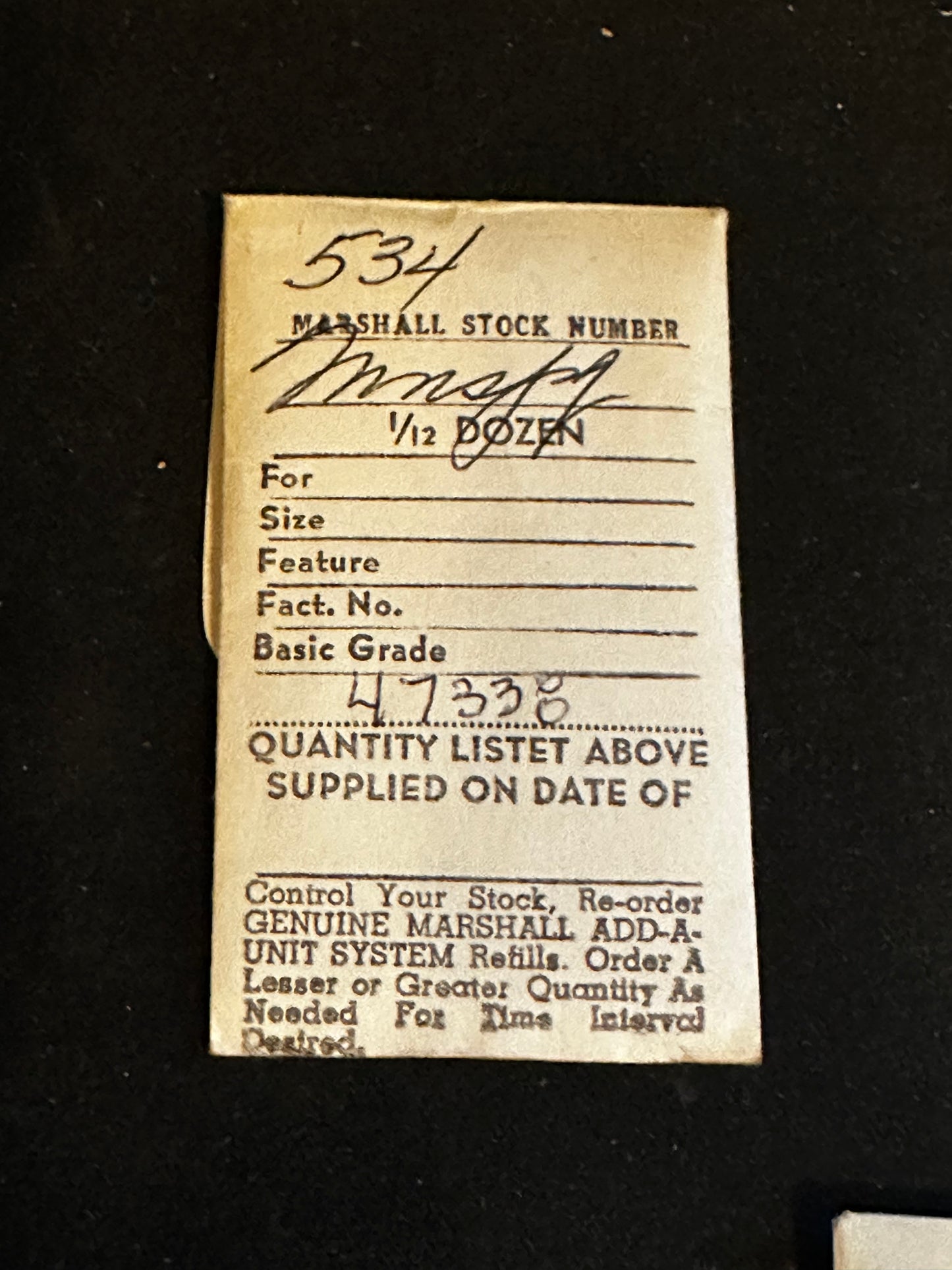 Marco Mainspring #534 for Illinois 12s movements Factory No. 47338 - Steel