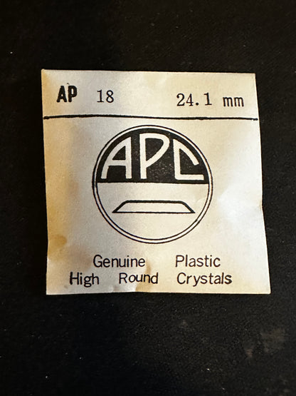 APC Round Wrist Watch Crystal AP 18, 24.1mm - New