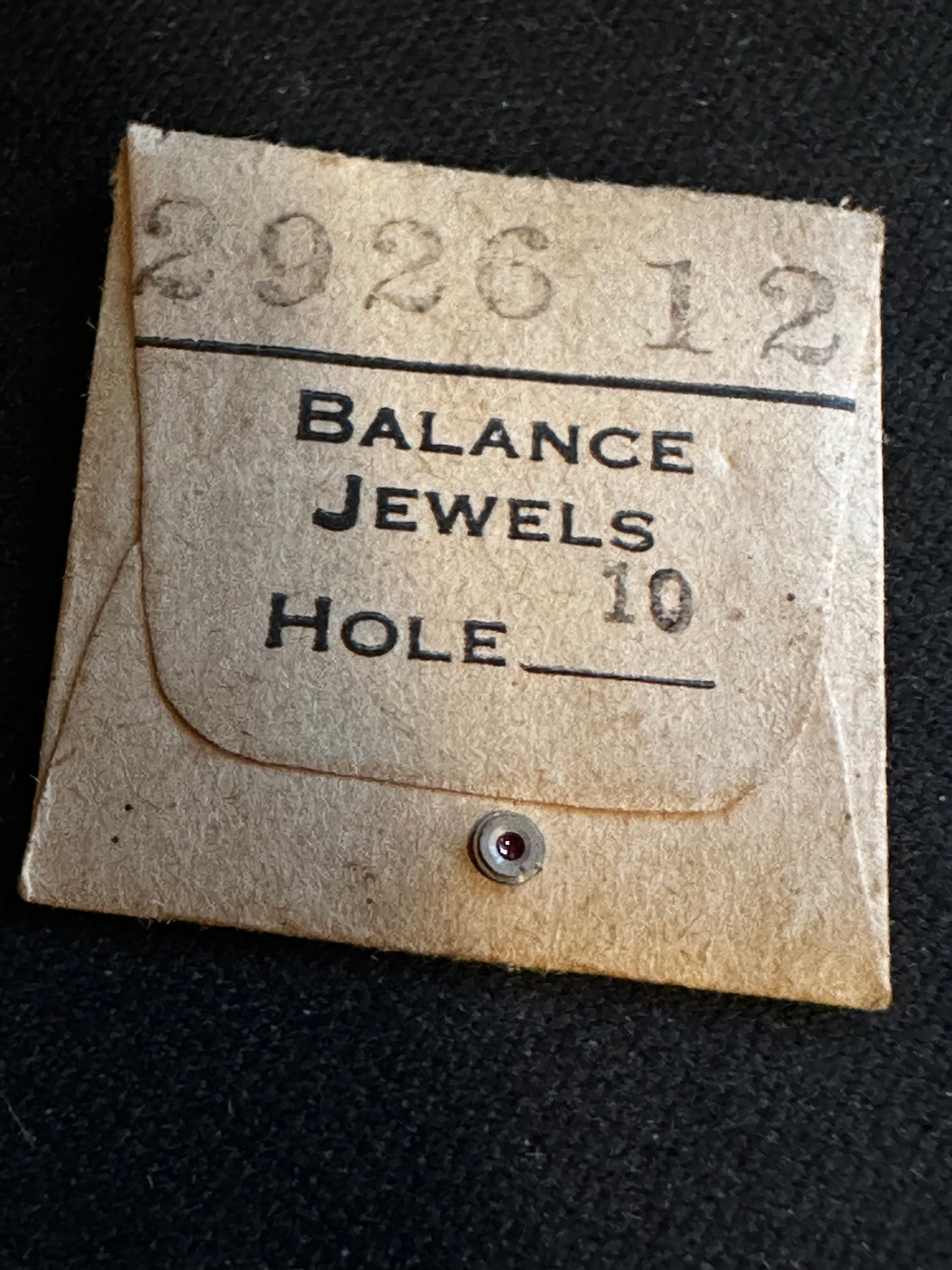 1/4 doz Elgin Factory 12s Balance Hole Jewels No. 2926 P10 - New