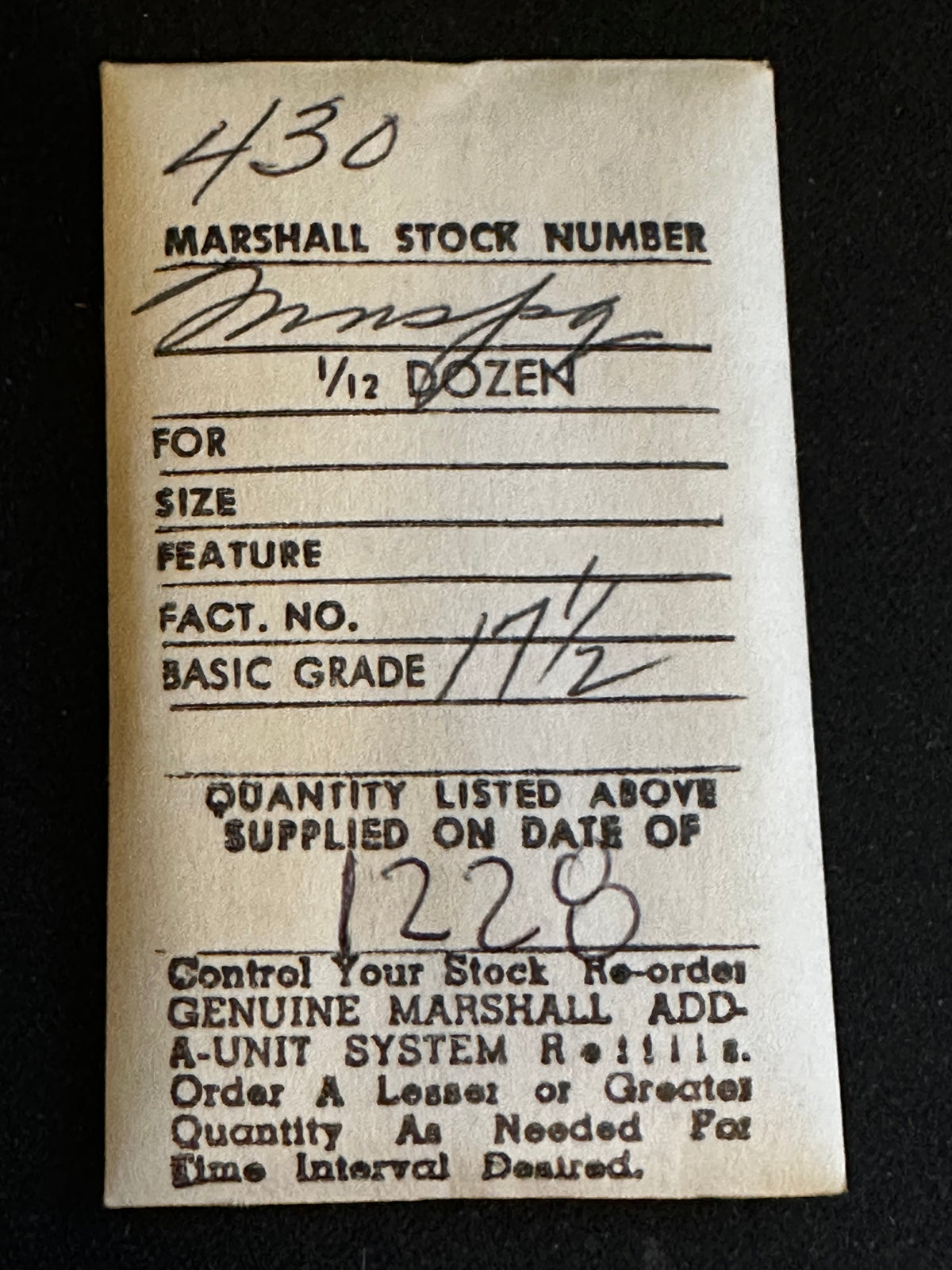 Marco Mainspring #430 for Hamilton 12s Factory No. 1228 - Steel