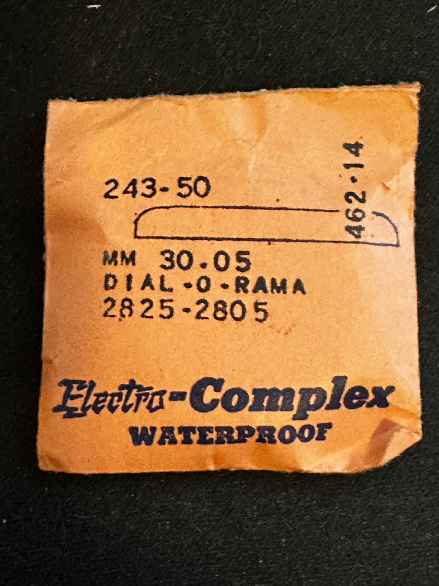 Electro-Seal #243-50 Wrist Watch Crystal 30.05mm for Benrus Dial-O-Rama - New