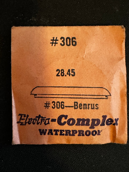 Electro-Seal #306 Watch Crystal 28.45mm for Benrus Wrist Watch - New
