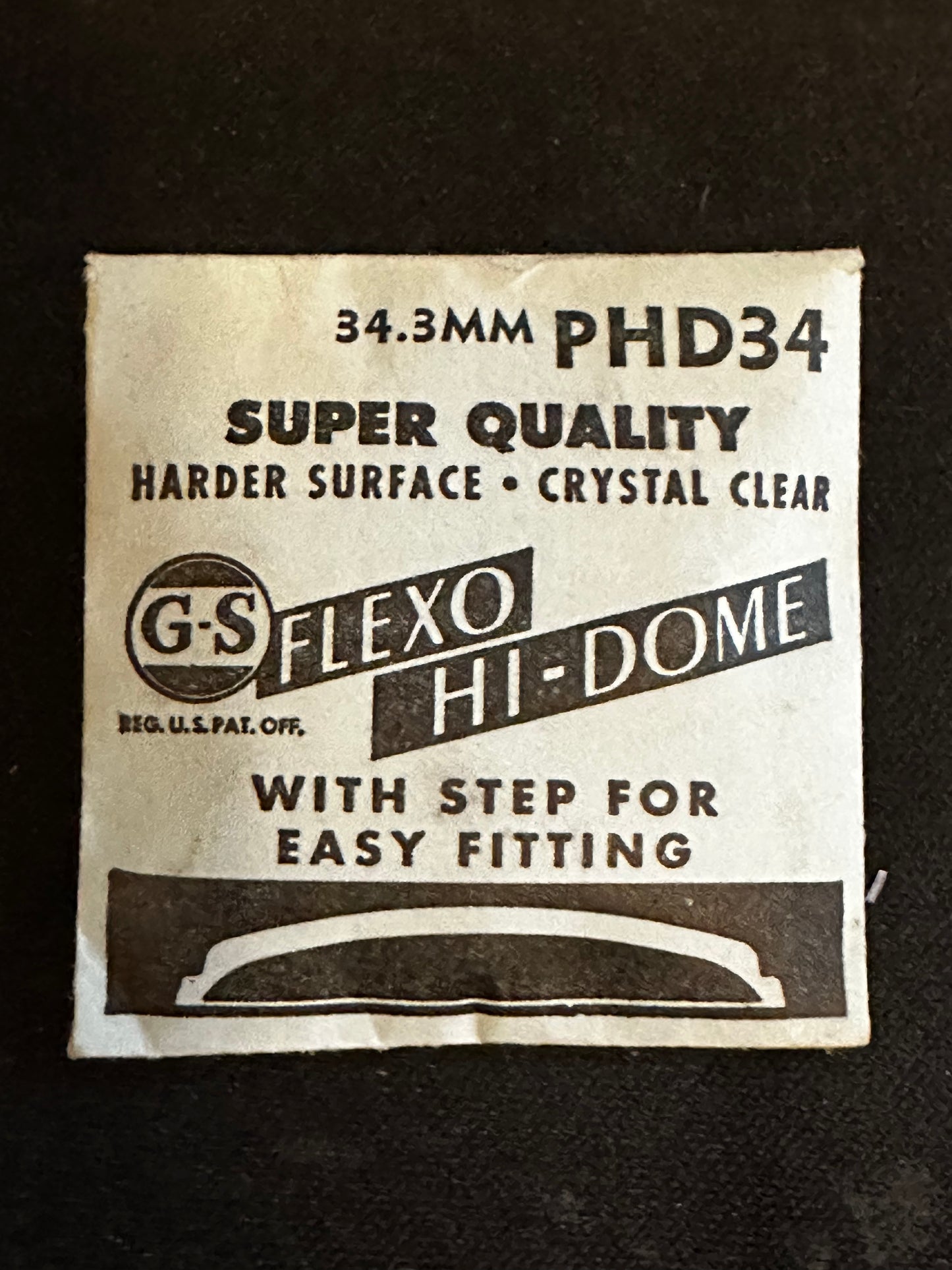 GS Flexo Round HI-DOME Crystal PHD 34 - 34.3 mm - New
