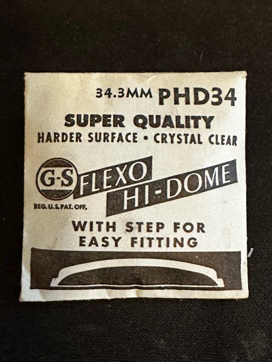 GS Flexo Round HI-DOME Crystal PHD 34 - 34.3 mm - New