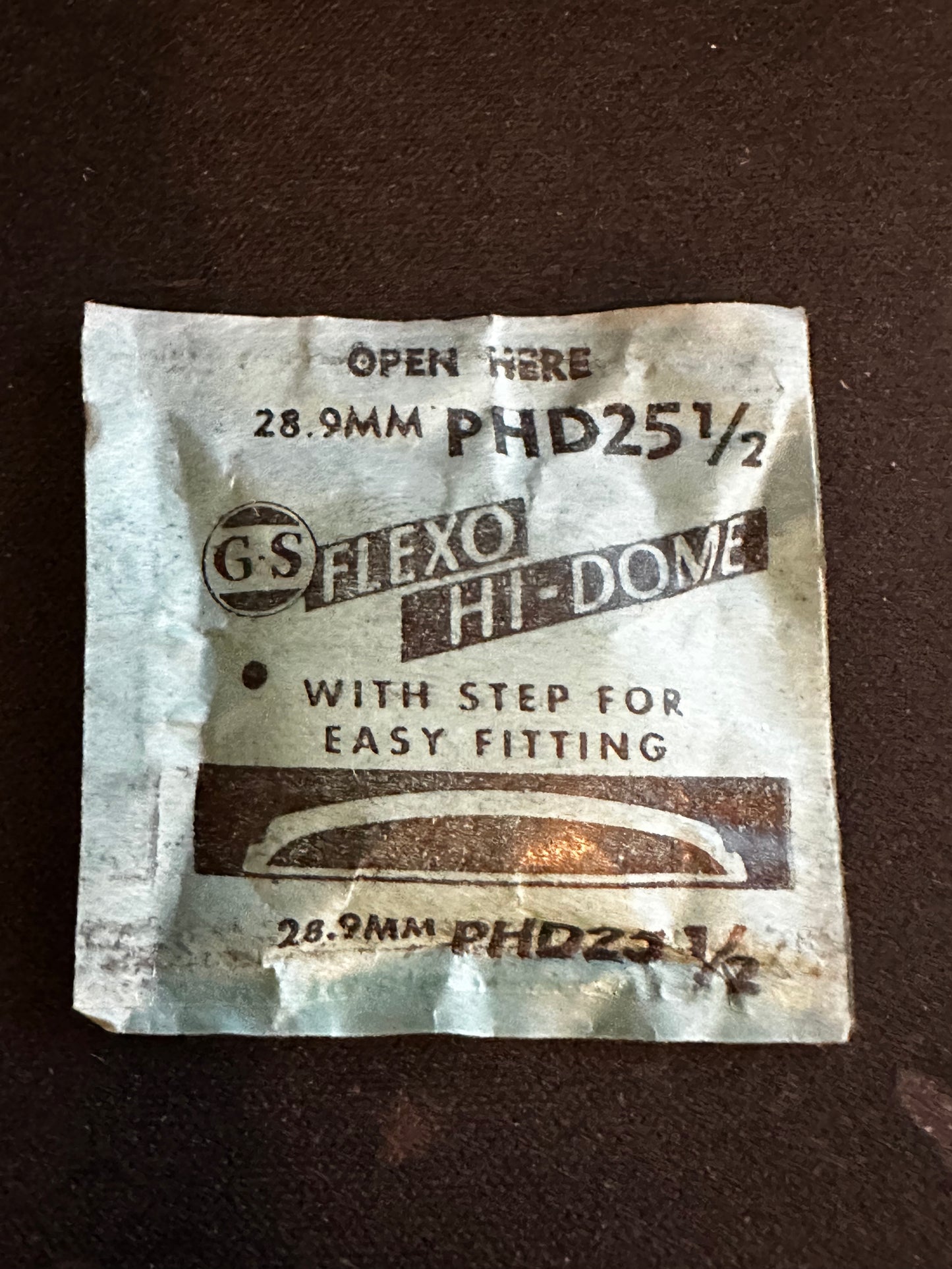 GS Flexo Round HI-DOME Crystal PHD 25½ - 28.9 mm - New