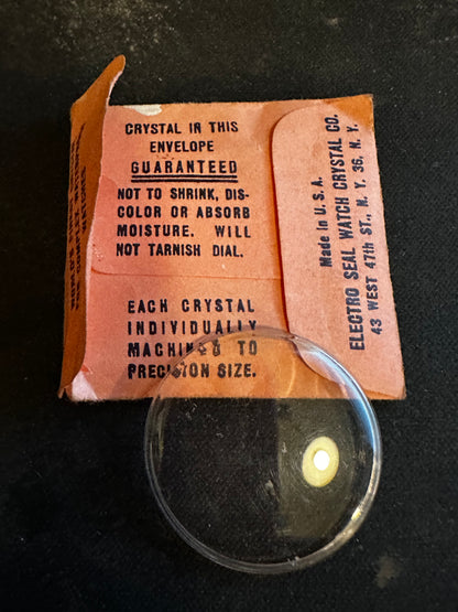 Electro-Seal #236 Watch Crystal 29.2mm for Wyler Wrist Watch - New
