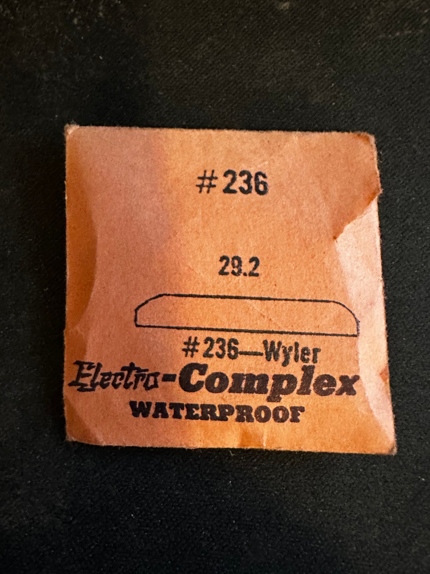 Electro-Seal #236 Watch Crystal 29.2mm for Wyler Wrist Watch - New