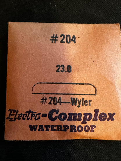 Electro-Seal #204 Crystal 23.0mm for Wyler Wrist Watch - New