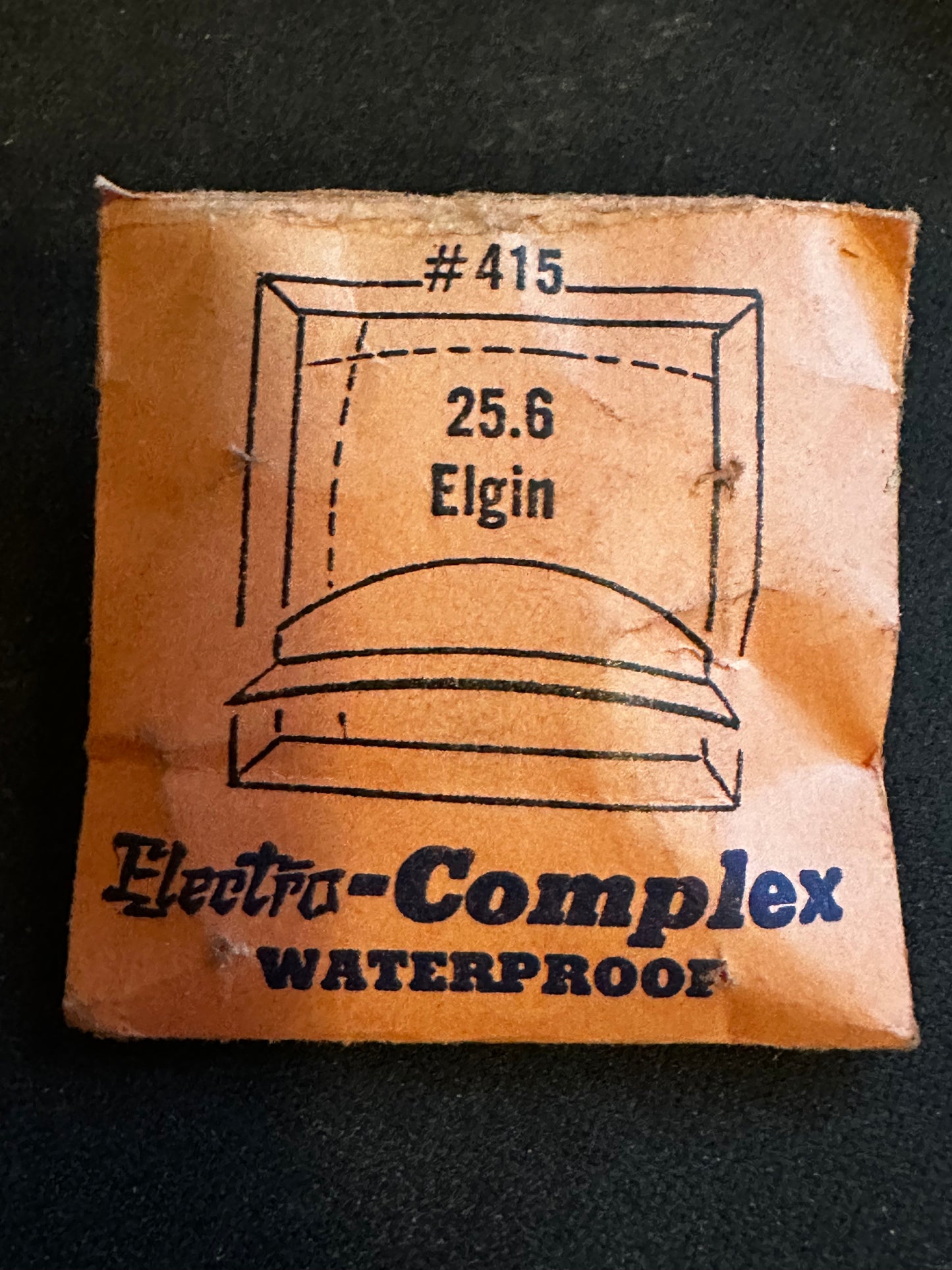 Electro-Seal #415 Watch Crystal 25.6mm for Elgin Wrist Watch - New