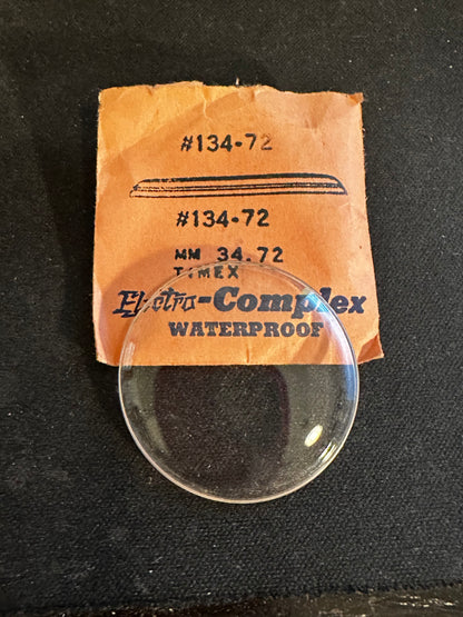 Electro-Seal #134-72 Wrist Watch Crystal 34.72mm for Timex - New