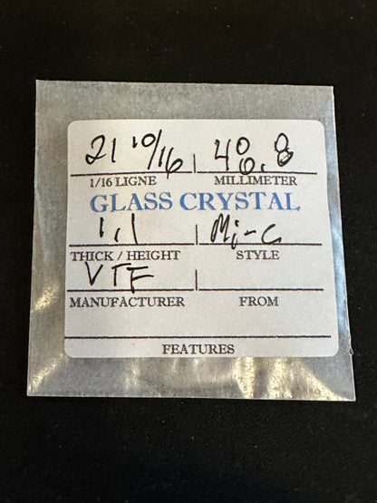 VTF Vintage Glass Pocket Watch Crystal 21-10/16 (~48.8mm) - NOS