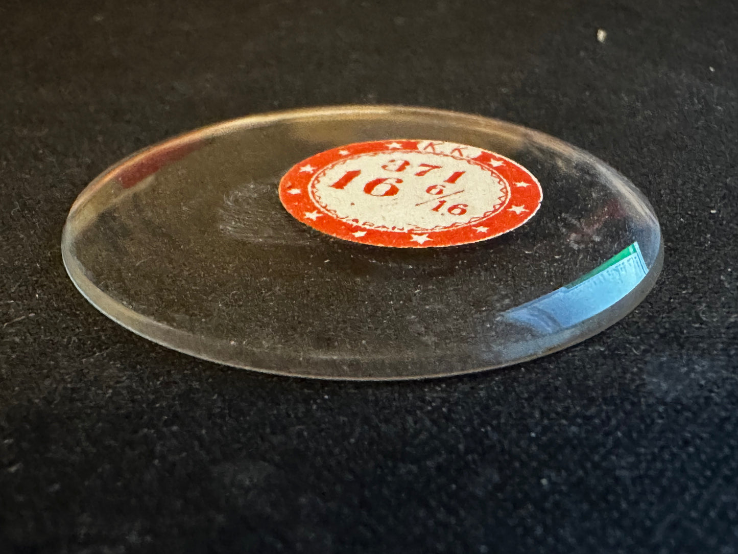 KK Mi-Chevee Vintage Glass Pocket Watch Crystal 16-6/16 (37.1mm) - NOS