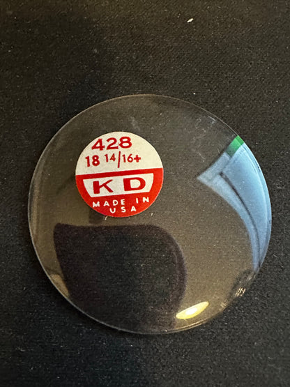 K D Mi-Chevee Vintage Glass Pocket Watch Crystal 18-14/16 (42.8mm) - NOS