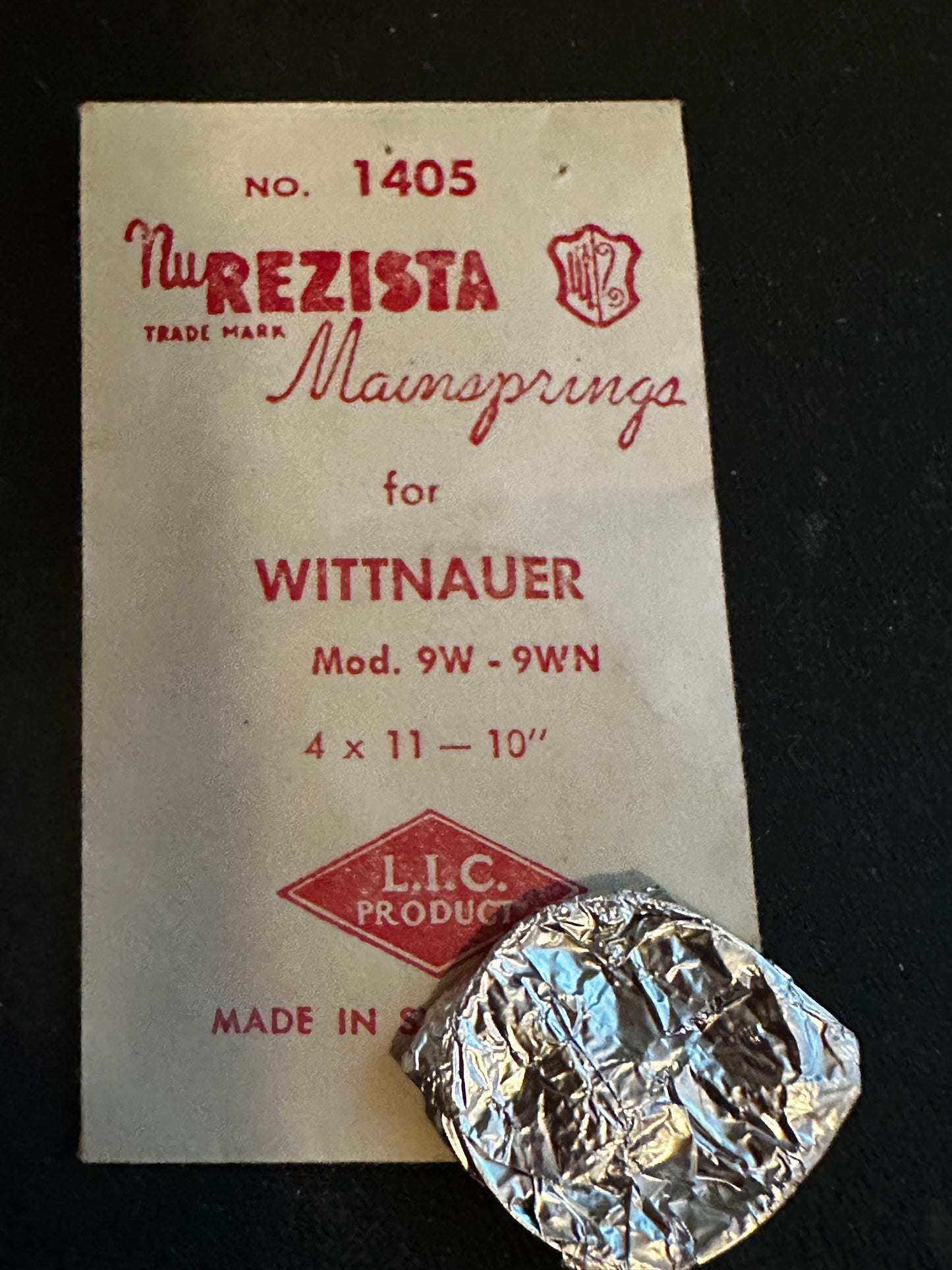 NuREZISTA Mainspring #1405 Wittnauer caliber 9W, 9WN - Steel