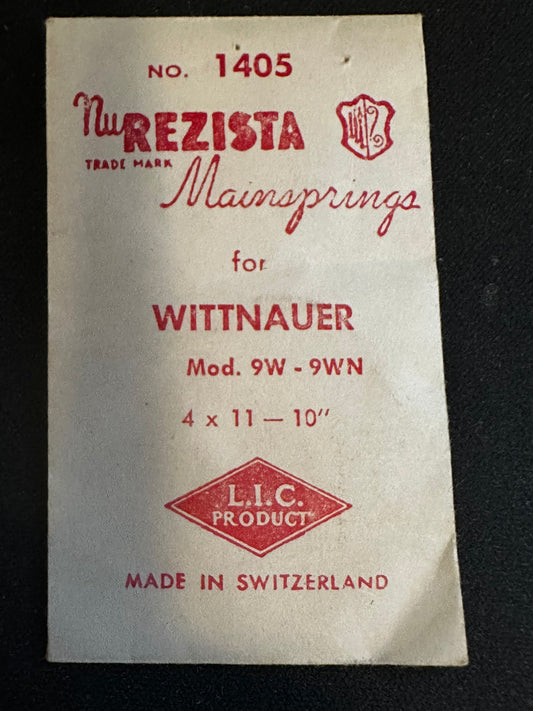 NuREZISTA Mainspring #1405 Wittnauer caliber 9W, 9WN - Steel