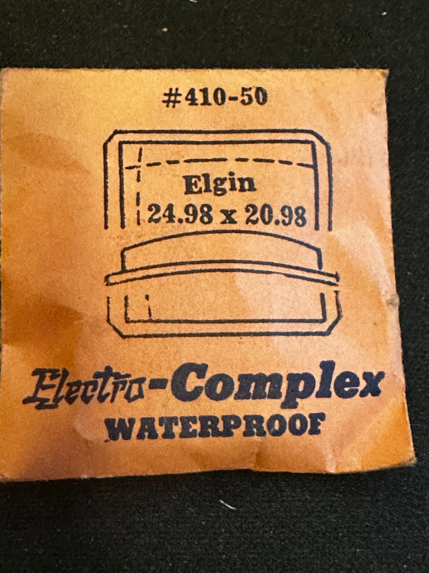 Electro-Seal #410-50 Watch Crystal 24.98 x 20.98mm for Elgin Wrist Watch - New