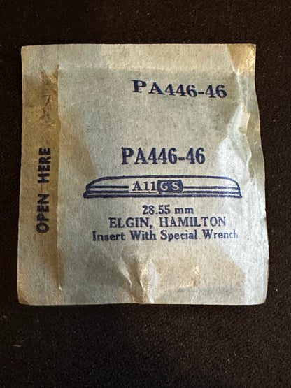 GS PA446-46 Wrist Watch Crystal 28.55mm for Elgin, Hamilton Military Cases - New