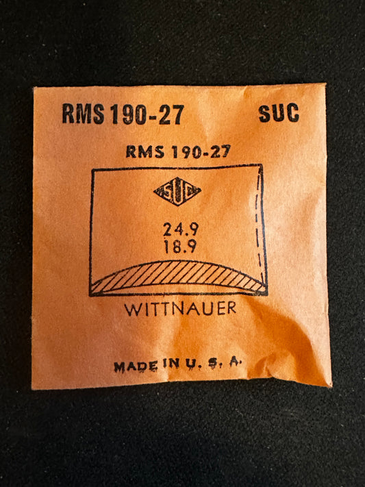 SUC Rocket Crystal RMS 190-27  for WITTNAUER 24.9 x 18.9mm - New