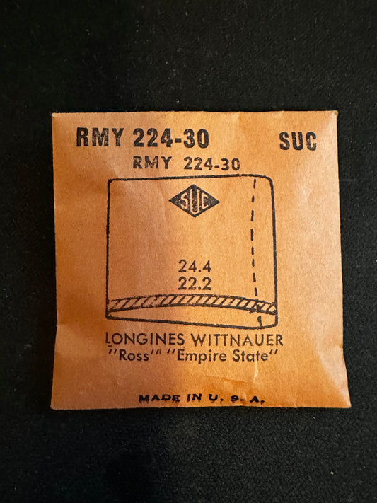 SUC Rocket Crystal RMY 224-30  for LONGINES / WITTNAUER 24.4 x 22.2mm - New